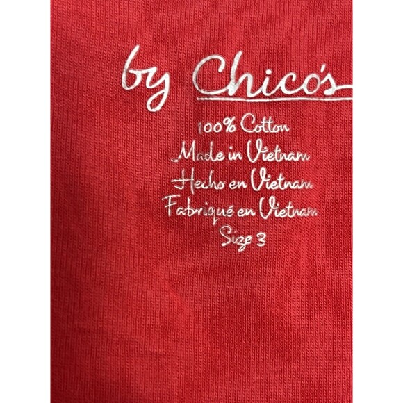 Chico's Heartfelt Ruby Red Layering Tank Blouse Top 3 XL (11) - Picture 2 of 5